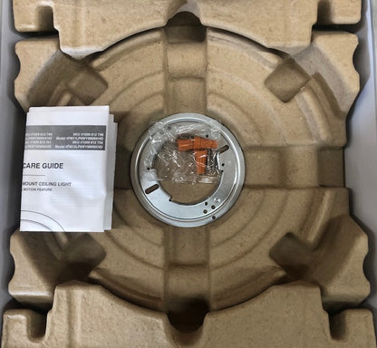 Commercial Electric 11 in. Matte Black Motion Sensor Integrated LED Dimmable Selectable CCT Flush Mount Indoor Ceiling Light