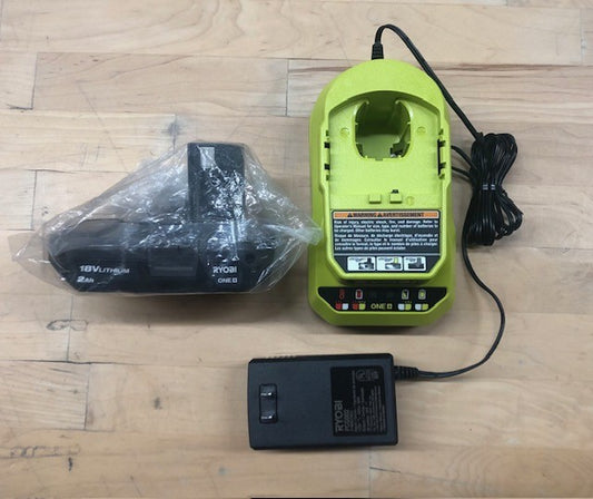 RYOBI ONE+ 18V 2.0 Ah Lithium-Ion Battery and Charger