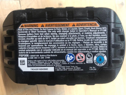 RYOBI ONE+ 18V 2.0 Ah Lithium-Ion Battery and Charger