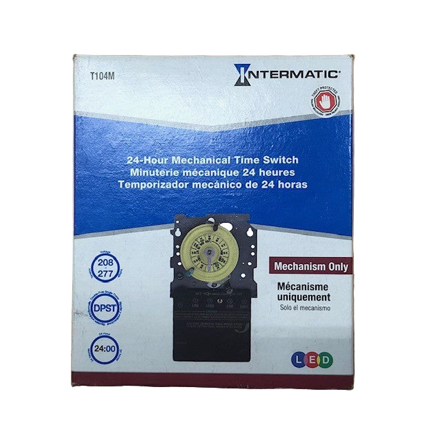 Intermatic T100 Series 40 Amp 208-277V DPST 24 Hour Mechanical Time Switch Mechanism