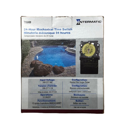 Intermatic T100 Series 40 Amp 208-277V DPST 24 Hour Mechanical Time Switch Mechanism