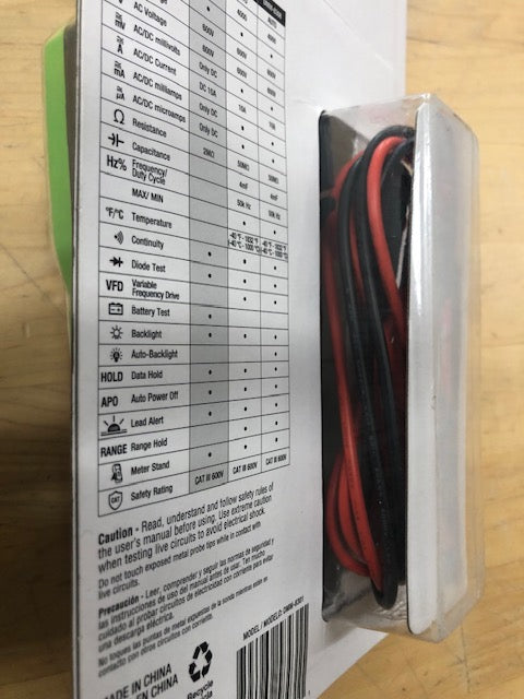 Commercial Electric 600-Volt True RMS Manual-Ranging Digital Multimeter