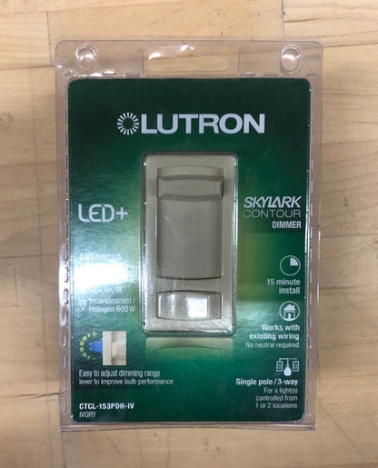 7 NEW Lutron Skylark Contour LED 1-Pole 3-Way Dimmer Switch CTCL-153PDH-IV Ivory