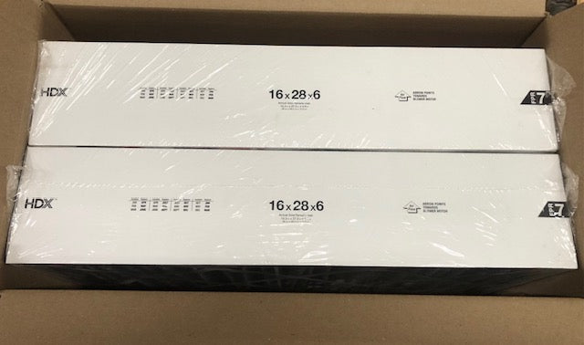 (2-pack) HDX 16 in. x 28 in. x 6 in. AprilAire and Space-Gard Replacement Pleated Air Filter (With Frame) FPR 7, MERV 11