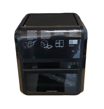 Chefman - ExacTemp 12 Quart 5-in-1 Air Fryer with Integrated Smart Thermometer, 28 Presets - Black