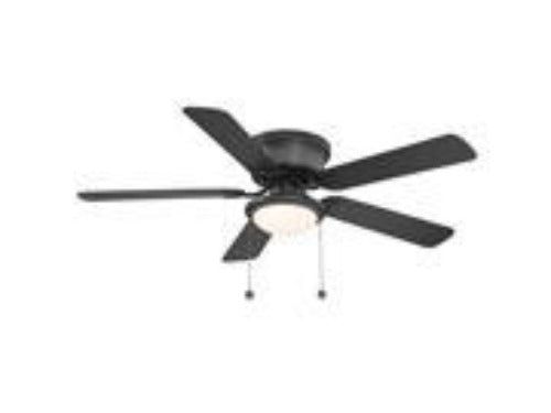 Hugger 52 in. LED Black Ceiling Fan