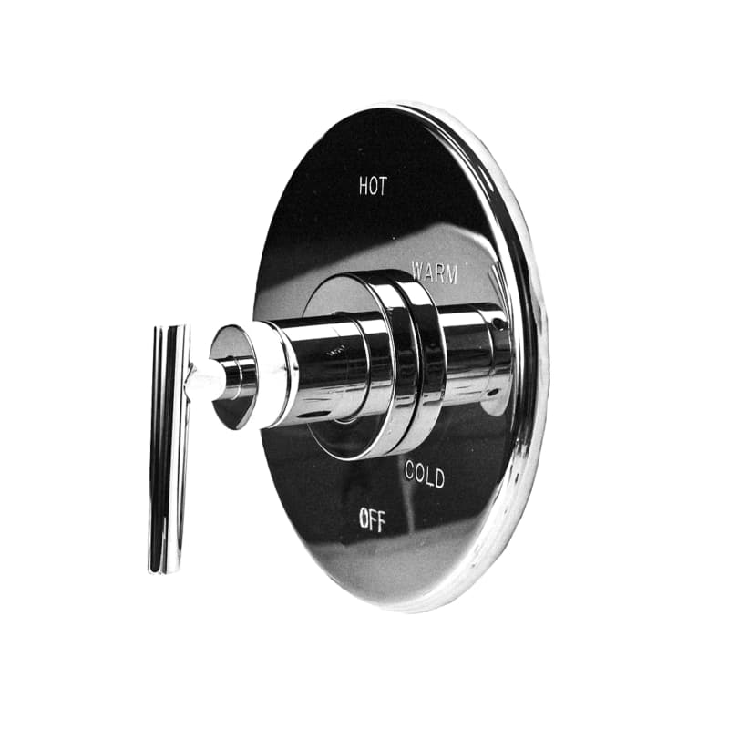 Newport Brass 4-994LBP East Linear Collection Single Handle Round Pressure Balanced Shower Trim Plate Only with Metal Lever Handle Polished Chrome