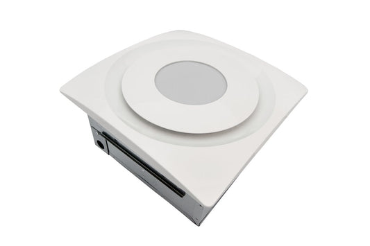 Aero Pure AP904-SL W 90 CFM Quiet Bathroom Fan with LED Light - White