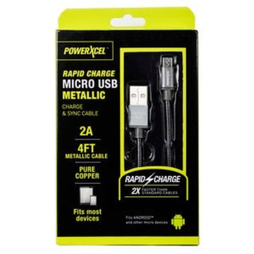 PowerXcel 4FT Micro 2A Cable, Grey | CVS