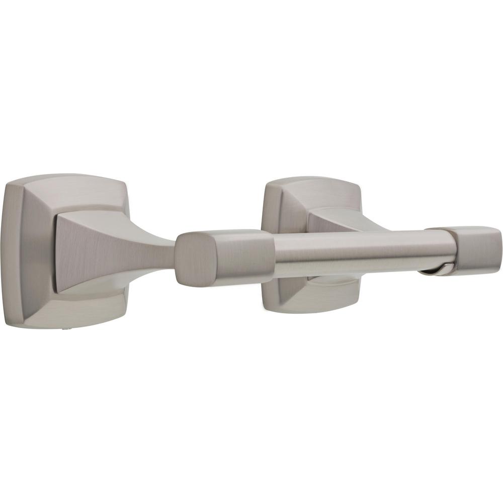 Delta Portwood Wall Mount Pivot Arm Toilet Paper Holder Bath Hardware Accessory in Brushed Nickel