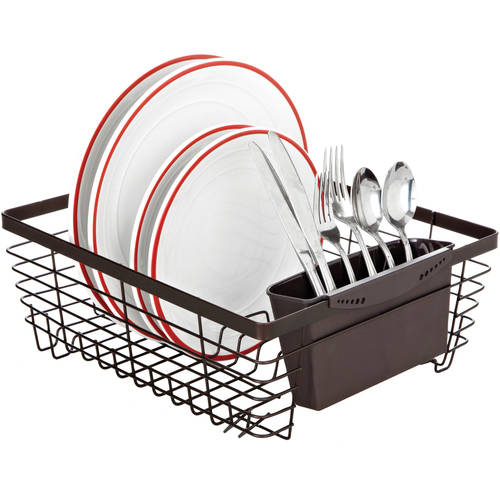 Kitchen Details Flat Wire Dish Rack in Bronze