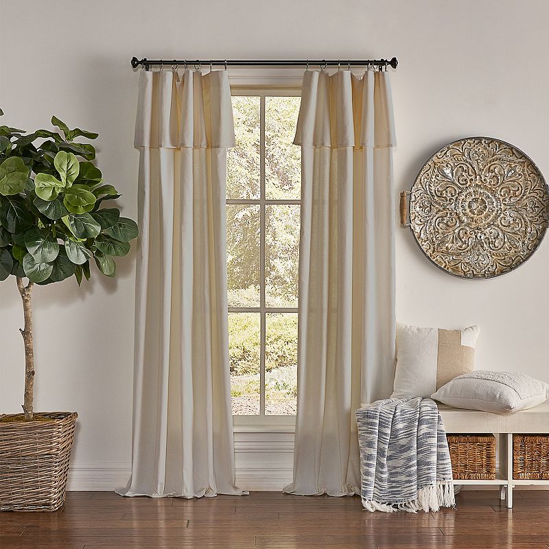 Mercantile Drop Cloth 50 in. W X 84 in. L Cotton Curtain Panel in Linen