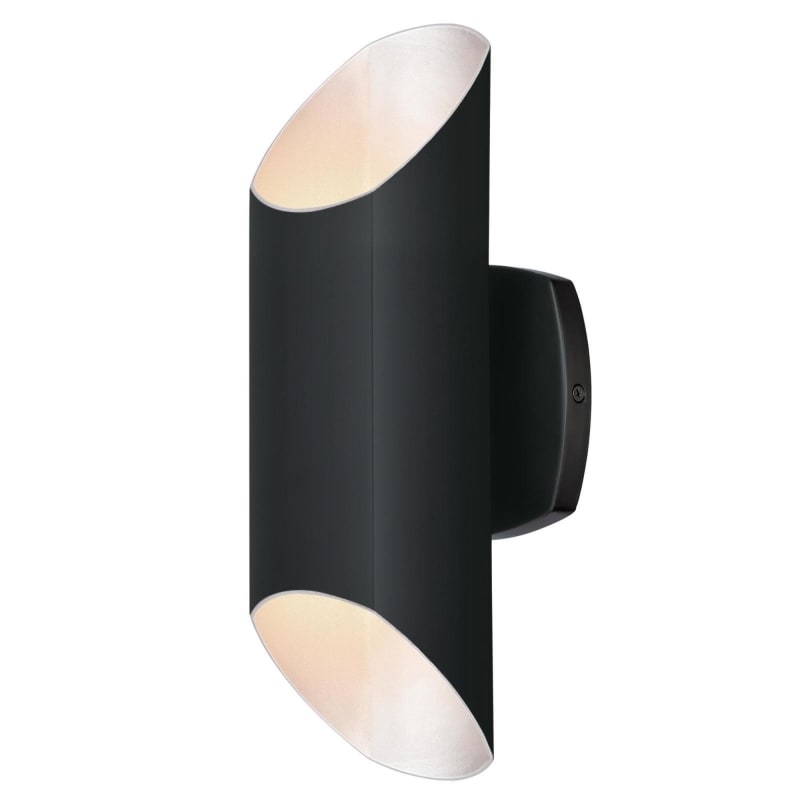 Westinghouse Carson 2-Light Matte Black LED Outdoor Dimmable Wall Cylinder Light