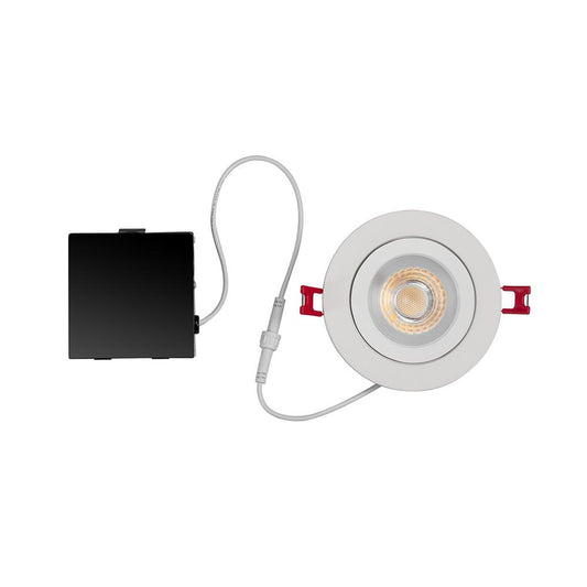 Commercial Electric Ultra-Spot 4 in. Adjustable CCT Canless New Construction & Remodel IC Rated Indoor Integrated LED Recessed Light Kit