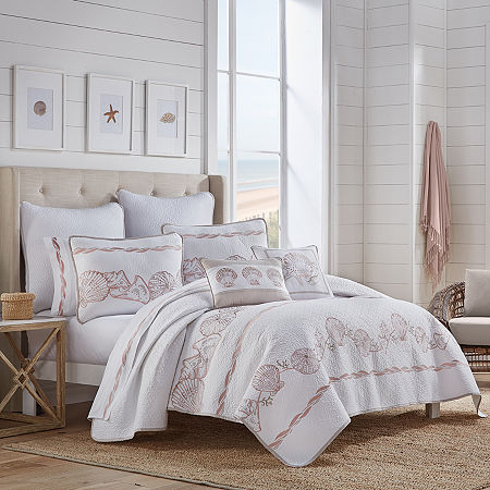 Royal Court Water Front 3-Pc. Quilt Set, King/California King - Coral