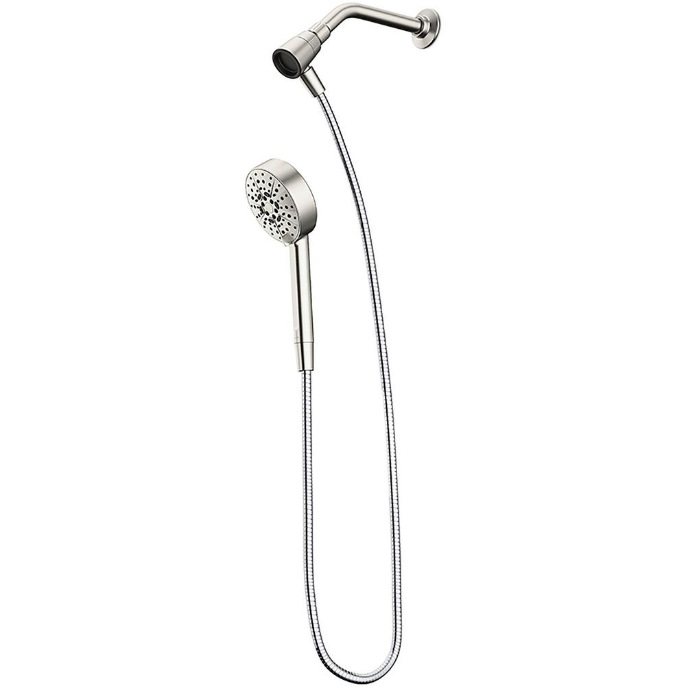 KOHLER Lively 4-Spray Patterns Wall Mount 4.312 in. Handheld Shower Head in Vibrant Brushed Nickel