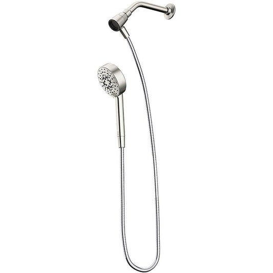KOHLER Lively 4-Spray Patterns Wall Mount 4.312 in. Handheld Shower Head in Vibrant Brushed Nickel
