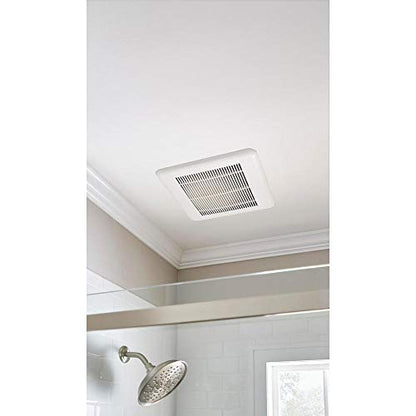 Hampton Bay 110 CFM Ceiling Mount Room Side Installation Quick Connect Bathroom Exhaust Fan, ENERGY STAR, White