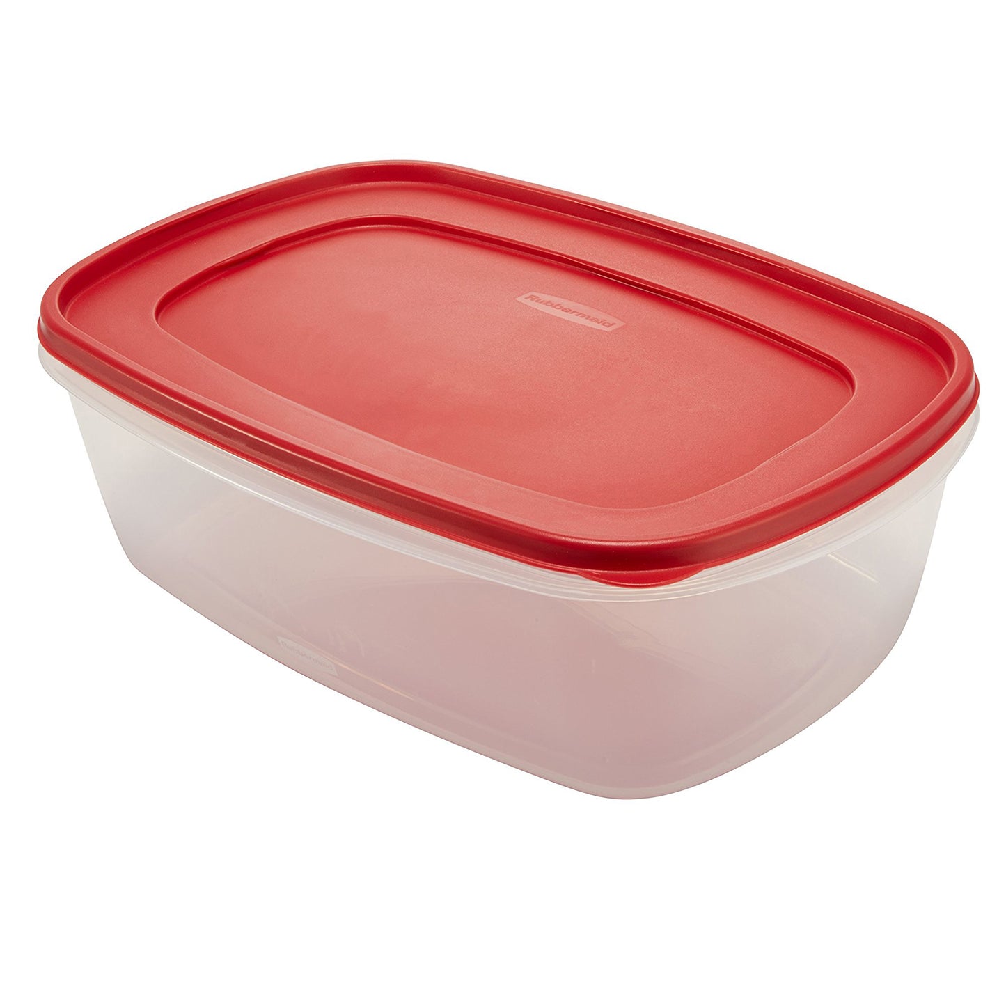 Rubbermaid Easy Find Lids Food Storage Container  Large with Red Lid  2.5 Gallon