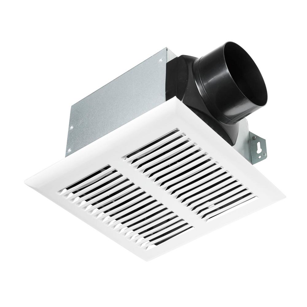 Hampton Bay 80 CFM Ceiling Mount Room Side Installation Heavy-Duty Bathroom Exhaust Fan, ENERGY STAR, White