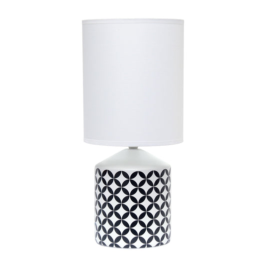 Simple Designs Fresh Prints Table Lamp - Black Coin