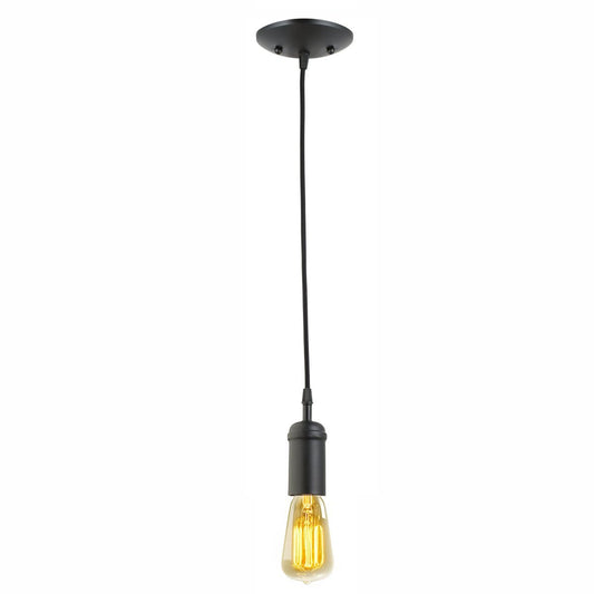 Globe Electric Edison 1-Light Matte Black Pendant  64906