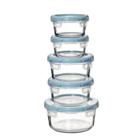 Anchor Hocking TrueLock Locking Lid Glass Food Storage Containers  10 Piece Set