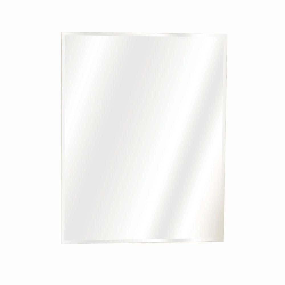 Glacier Bay 16 in. W X 20 in. H Rectangular Recessed Frameless Mirrored Medicine Cabinet with Mirror