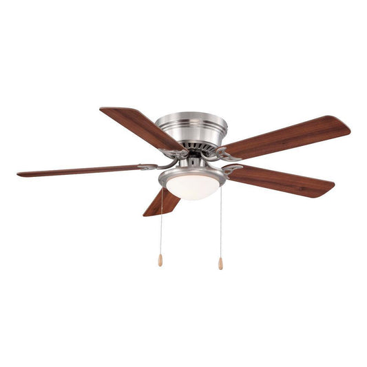 Hugger 52 in. LED Brushed Nickel Ceiling Fan