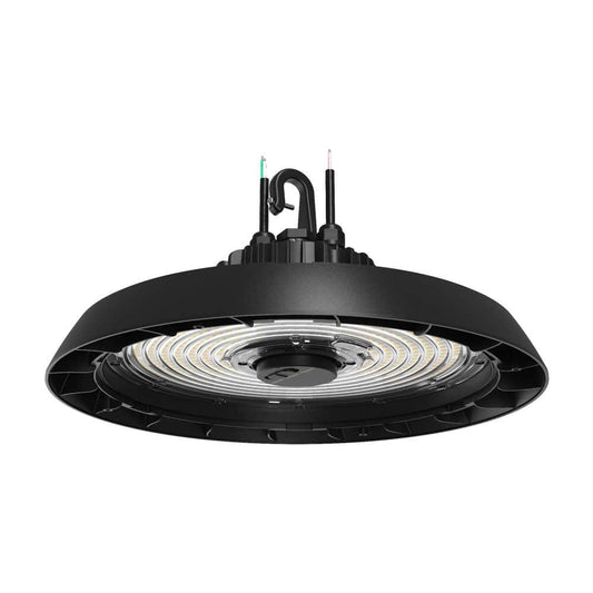 Commercial Electric 14 in. Black Integrated LED Dimmable High Bay Light at 30000 Lumens, 5000K Daylight