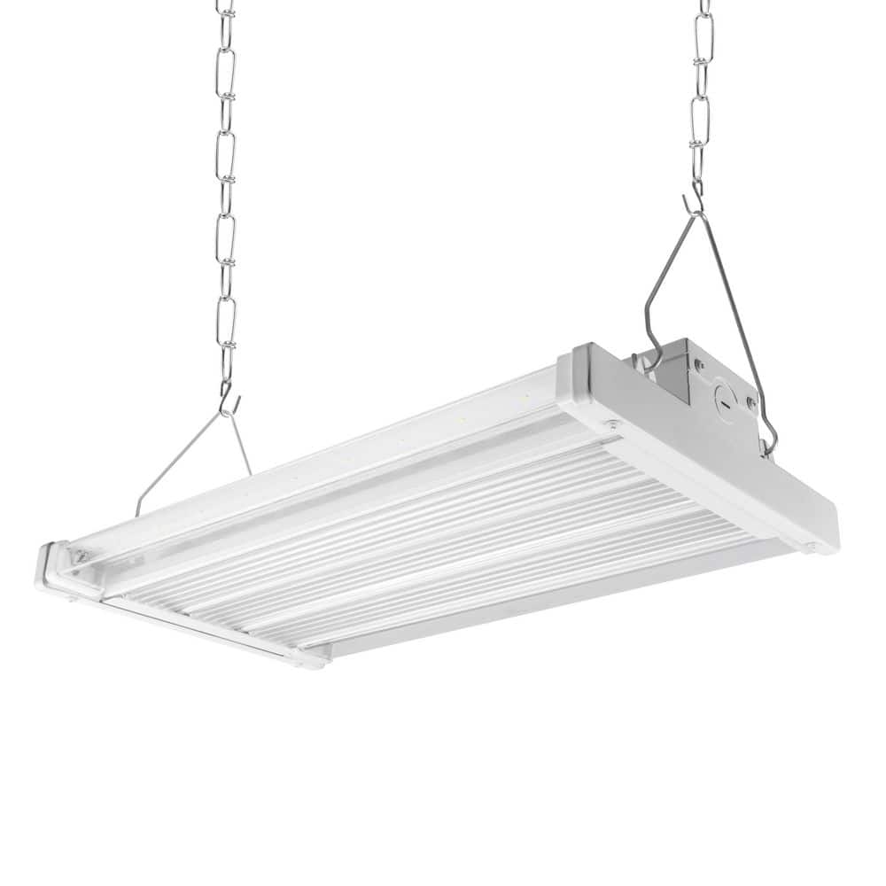 Commercial Electric 19 in. White Integrated LED Dimmable Linear High Bay with Adjustable up Light, at 20000 Lumens, 5000K Daylight