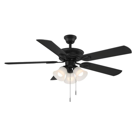 Hampton Bay 52in Matte Black Indoor Ceiling Fan