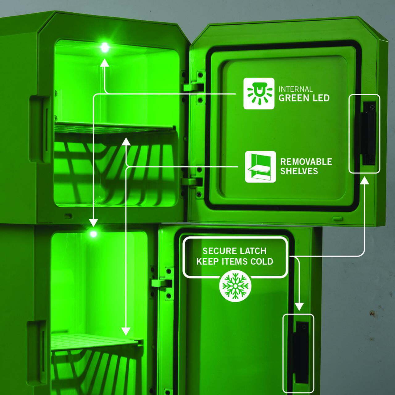 Minecraft Green Creeper Full Body Figure Mini Fridge Thermoelectric Cooler 8L