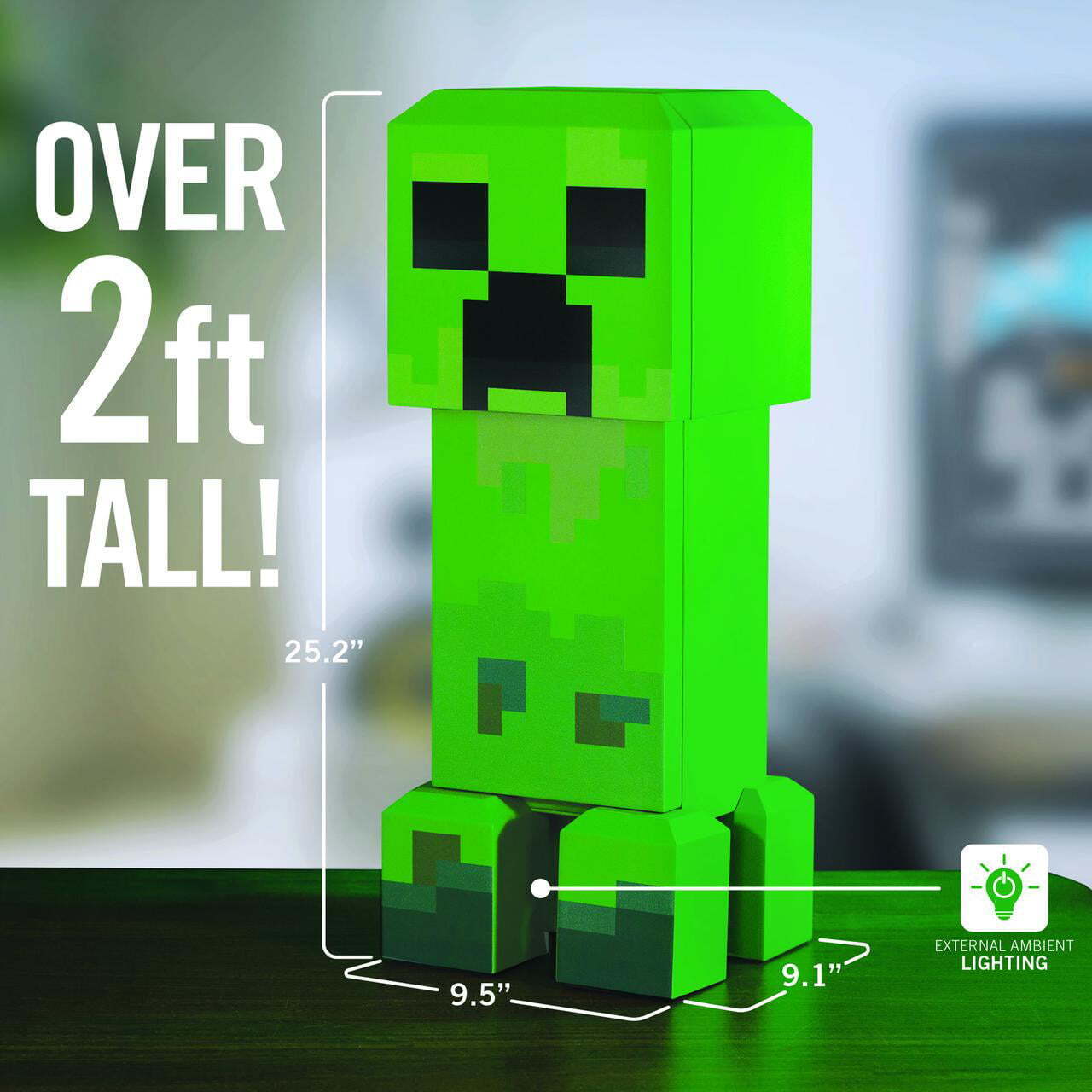 Minecraft Green Creeper Full Body Figure Mini Fridge Thermoelectric Cooler 8L