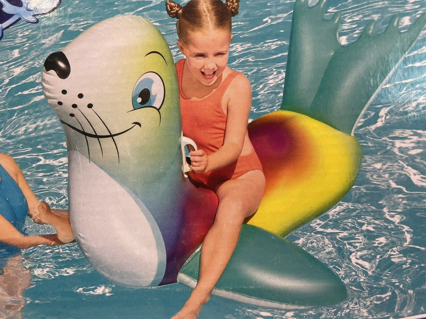 Bestway H20 Go! Flash N' Splash Seal Ride-on Inflatable Pool Toy 55"L X 36"H New