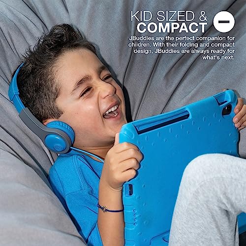 JBuddies Gen 2 Folding Kids Wired Headphones - Blue/Gray