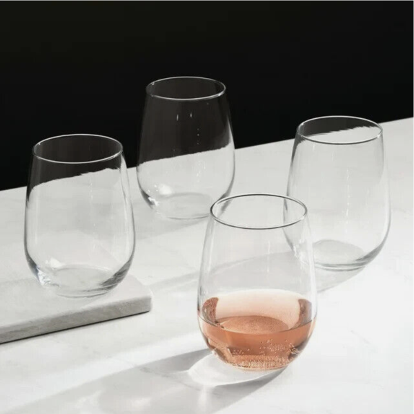 BETTER HOMES & GARDENS WILMOND STEMLESS WINE GLASS 20.5 OZ SET OF 4 *DM