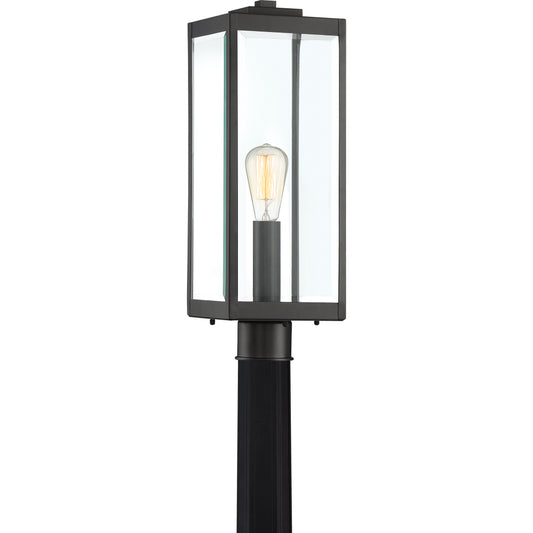 Quoizel Westover 1-Light Earth Black Outdoor Post Lantern