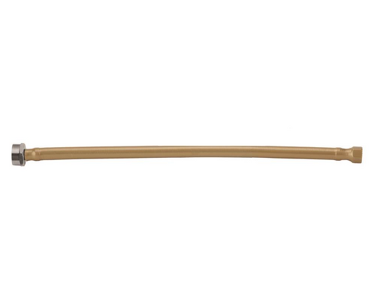 Jaclo - 152-MN-SS-BLND - JACLOFLEX™ Blonde (BLND) Decorative Cover Stainless Steel Flexible Braided 3/8'' O.D. x 7/8'' I.D.- 16'' Toilet Supply Line with Metal Nut